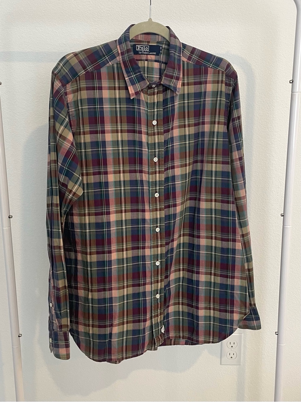 Polo by Ralph Lauren Plaid Button-Down Shirt in Navy, Green, Burgundy, Cream
